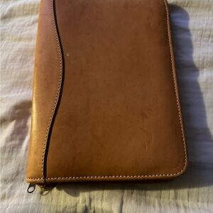 Elegant Tan Leather binder